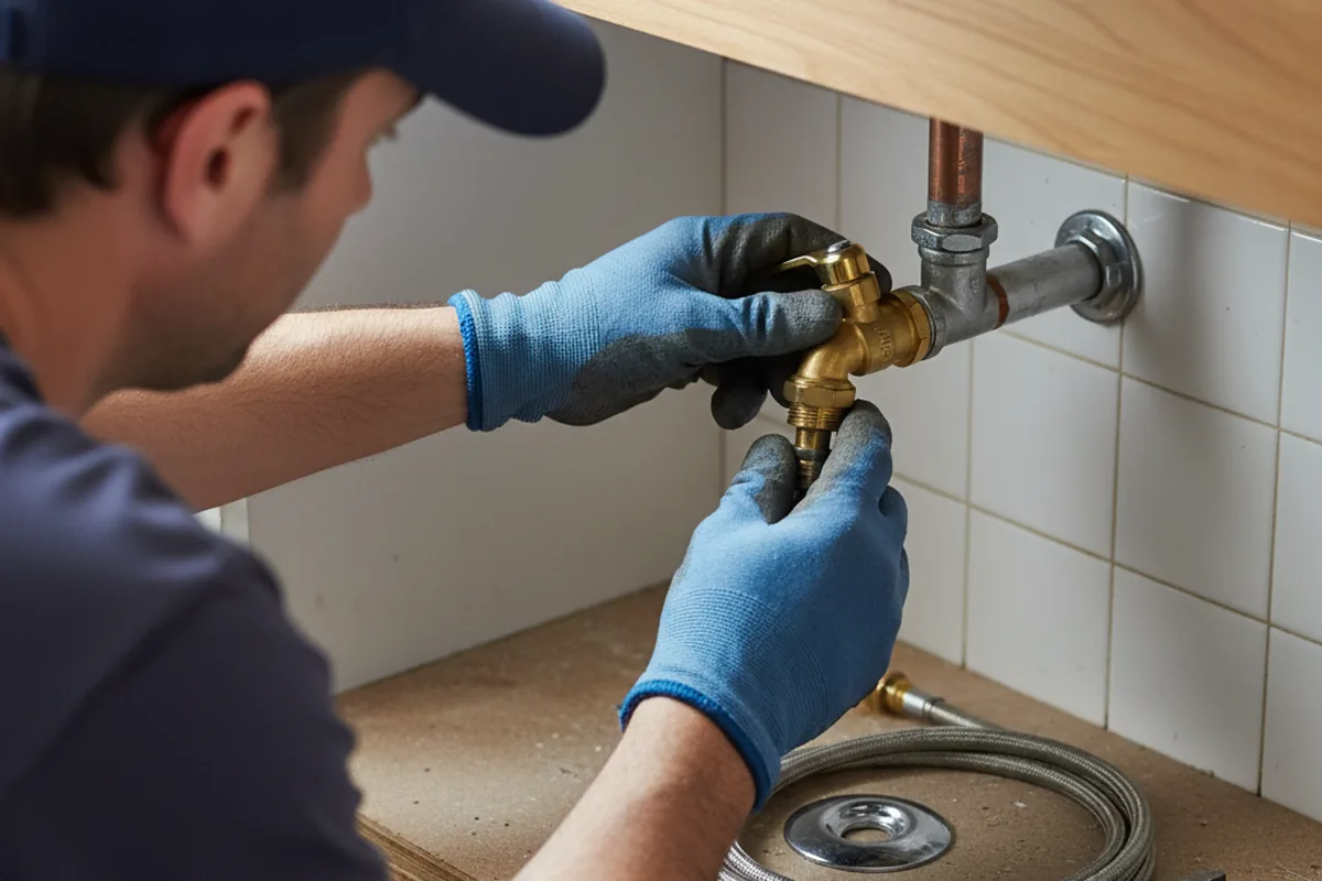 Shutoff valve and fitting work during Well Pump Repair in Rockville